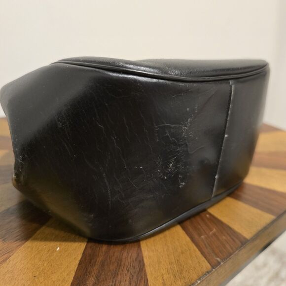 True Vintage 50s Roth-Made Mini Evening Bag Purse Black Calf Leather Chic READ - Picture 9 of 14